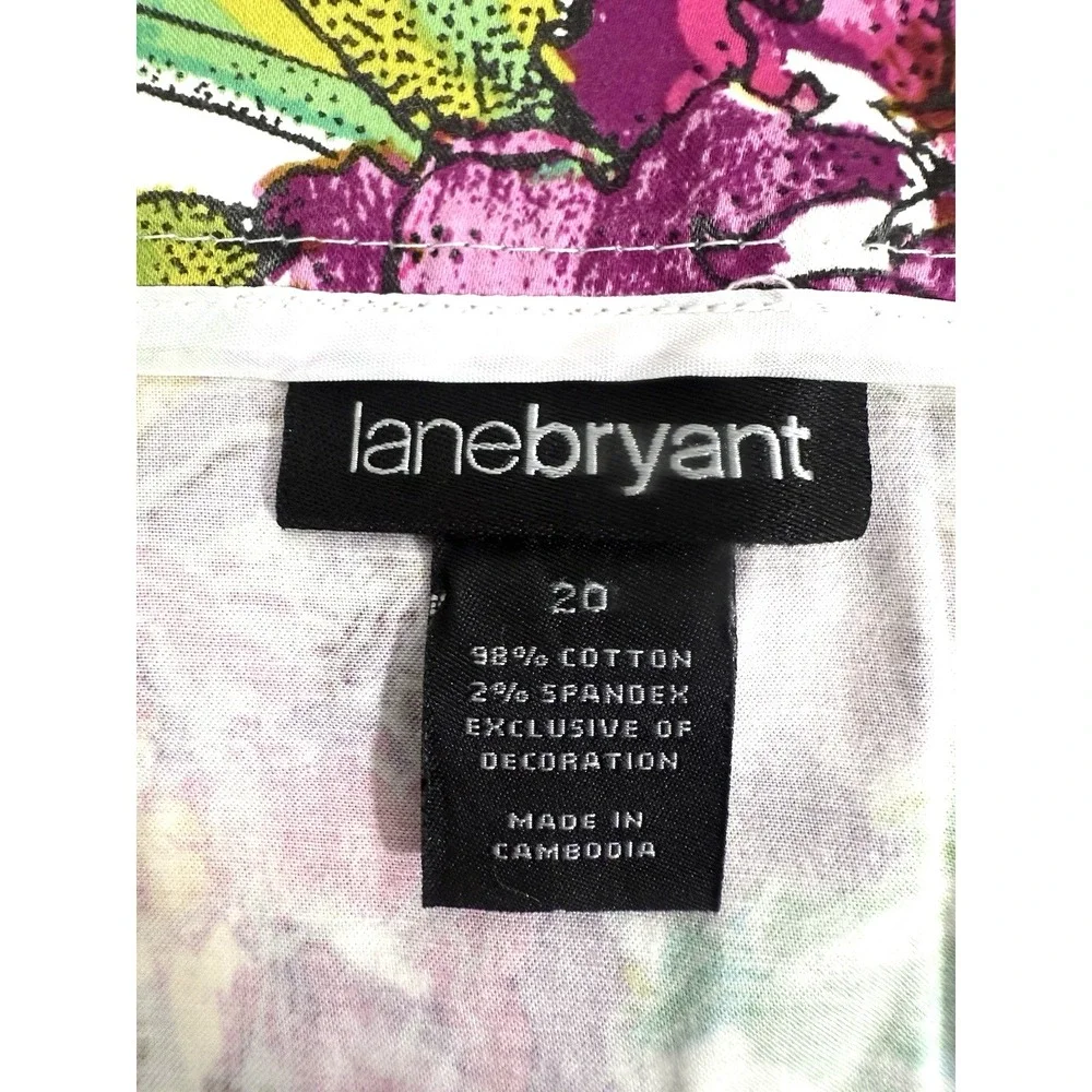 Lane Bryant‎ Floral A-Line Pleated Skirt Womens Plus Size 20 Artsy